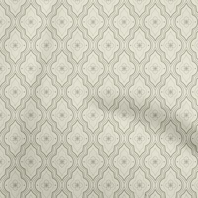 Georgette Viscose Beige Fabric Quatrefoil Quilting Supplies Print Sewing Fabric By The Yard 42 Inch