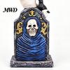 Spooky Home Interior Decor Halloween Tombstone Figurine, Resin Ghost Pumpkin Crow on Creative Gifts Statue for Desktop Haunted House Holiday