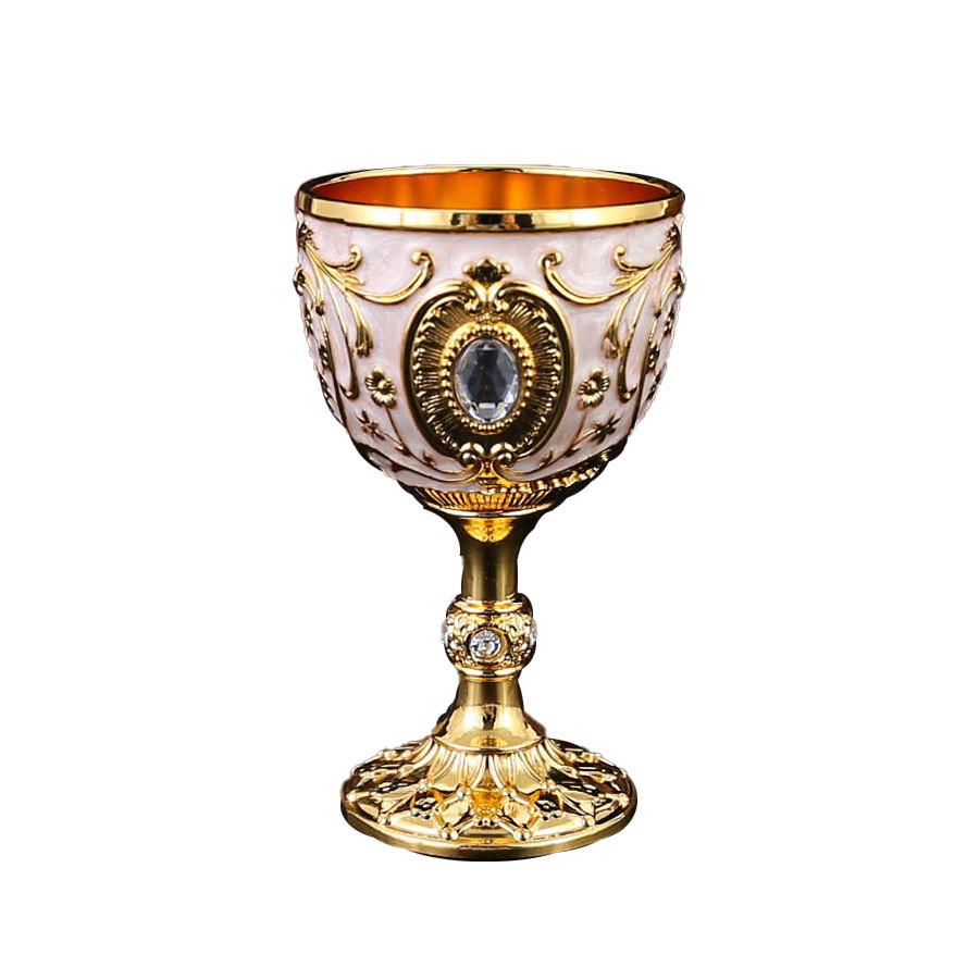 Vaso de Whiskey Metálico Estilo Europeo de Dos Onzas con Diseño Geométrico para Decoración de Bar en Casa