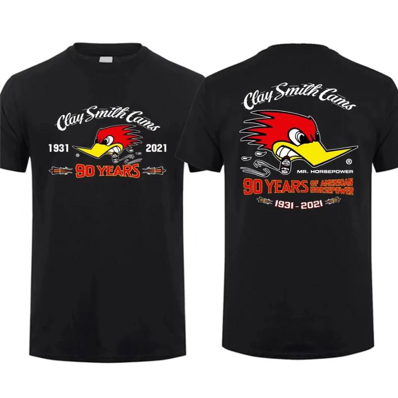 

2026 Simple Leisure Summer Fashion Versatile Mans Mr Horsepower Clay Smith Cams Logo Print Solid Color Round Neck Tshirt L