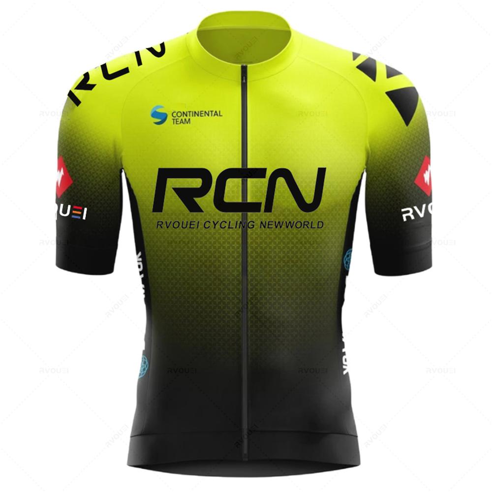 Set da ciclismo verde fluorescente Rcn Uniforme da mountain bike Maglia da ciclismo da uomo estiva Set Maglie da bici da strada Abbigliamento da bicicletta MTB