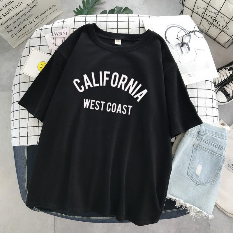 Califrnia Costa Oeste Mulher Carta T Camisa Impressa Casual Engraado T Camisa Para Senhora Unisexinas Topo T Hipster Tumblr Ins Navio Da Gota