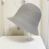 New Summer Foldable Bucket Hats For Women Girls Elegant Solid Color Breathable Straw Hat Outdoor Holiday Beach Visor Panama Caps