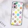 Cat Dog Paws Case For Realme 14 13 12 11 15 Pro Plus GT6 GT7 Pro C55 C51 C35 C33 C61 C65 C67 C63 C71 C75