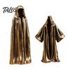 Figurina Bronzo Retrò Fantasma Senza Volto Vintage Figurina Ottone, Statua Misteriosa in Metallo, Piccolo Ornamento Creativo per Arredamento Casa Gotica Scaffale da Tavolo Scrivania