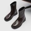 Fashion Genuine Leather Men's Chelsea Boots Fashion Comfortable High Top Footwear Classic Business Shoes Simple Comfy Ankle Boots Botas