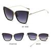 New Brand Designer Cateye Sunglasses Women Vintage Metal Glasses For Women Mirror Retro Lunette eil Femme UV400