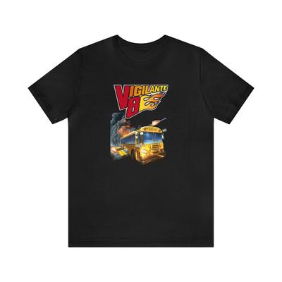 230 g/m² 100% Bavlna Vigilante 8 Ps1 Obal Umelecké Dielo Retro Štýl Unisex Tričko s Krátkym Rukávom