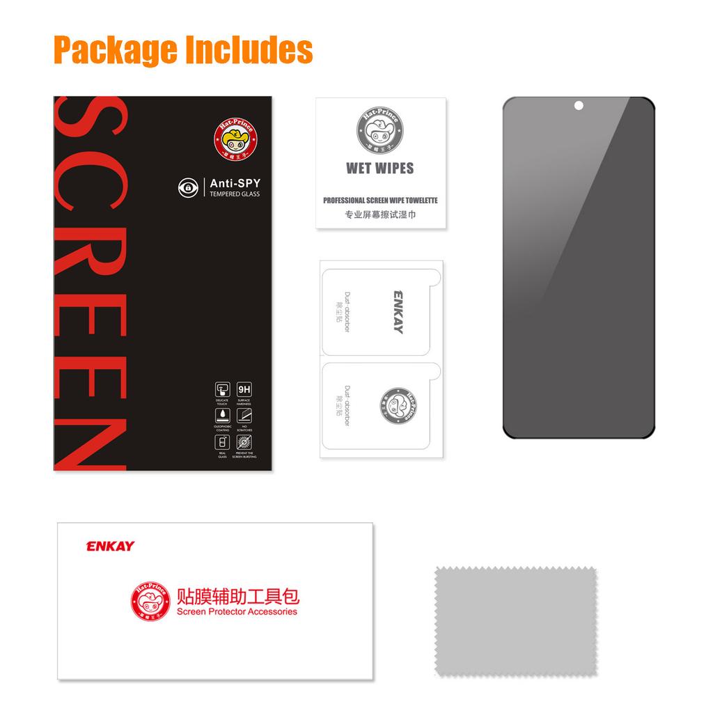 ENKAY HAT PRINCE For Samsung Galaxy A35 5G/A55 5G Anti-Spy Film Silk Printing Anti-glare Screen Protector