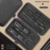 8/12/15/24pcs black Nail clipper set Pedicure knife Stainless steel Nail beauty tool Nail Care Trimmer Portable travel box