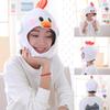 Novelty Funny Cartoon Chicken Animal Plush Hat Stuffed Toy Full Headgear Cap Cosplay Costume Festival Party Photo Props