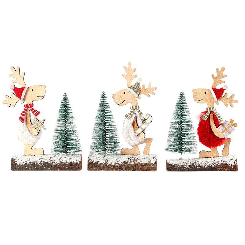 Wooden Christmas Cedar Tree Ornament Shopping Showcase Small Ornaments Small Gifts Christmas Decorations