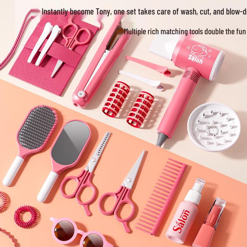 Children's Hairdresser Toy Set: Comb, Straightener & Curling Iron for Girls – Perfect Birthday Gift