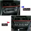 Carbon Fiber CD Panel/AC Switch Panel Cover Trim For 3 4 Series F30 F31 F35 328i