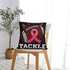 Tackle Breast Cancer Football Pink Ribbon Design Pillowcase Polyester Cushion Cover Decoration Pillow Case Cover Home Zipper