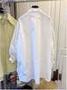 Women's Autumn Long Sleeve Loose Fit Pointed Collar Shirt Top