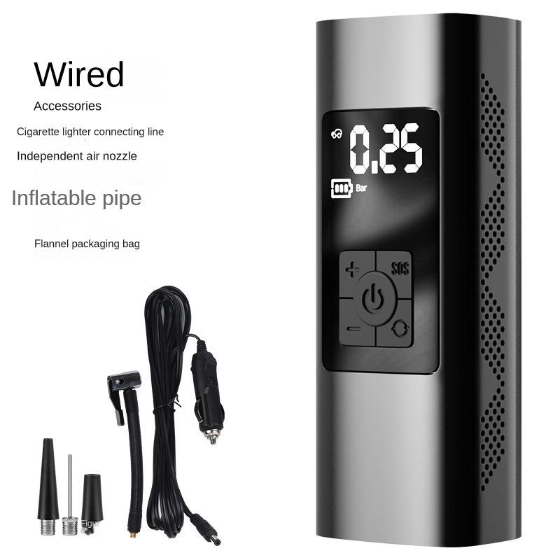 Convenient Echargeable Air Pump Tire Inflator Portable Compressor Digital Cordless Car Tyre Inflator for Bicycle Balls