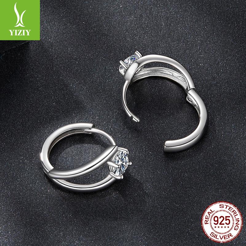30 Points Mozzarella Diamond Earrings, Elegant And High-End S925 Sterling Silver Earrings Earrings.