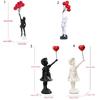 Fliegendes Ballonmädchen Figur Banksy Moderne Kunst Skulptur Harzfigur Handwerk Dekoration Sammlerfigur Ornamente Geschenke