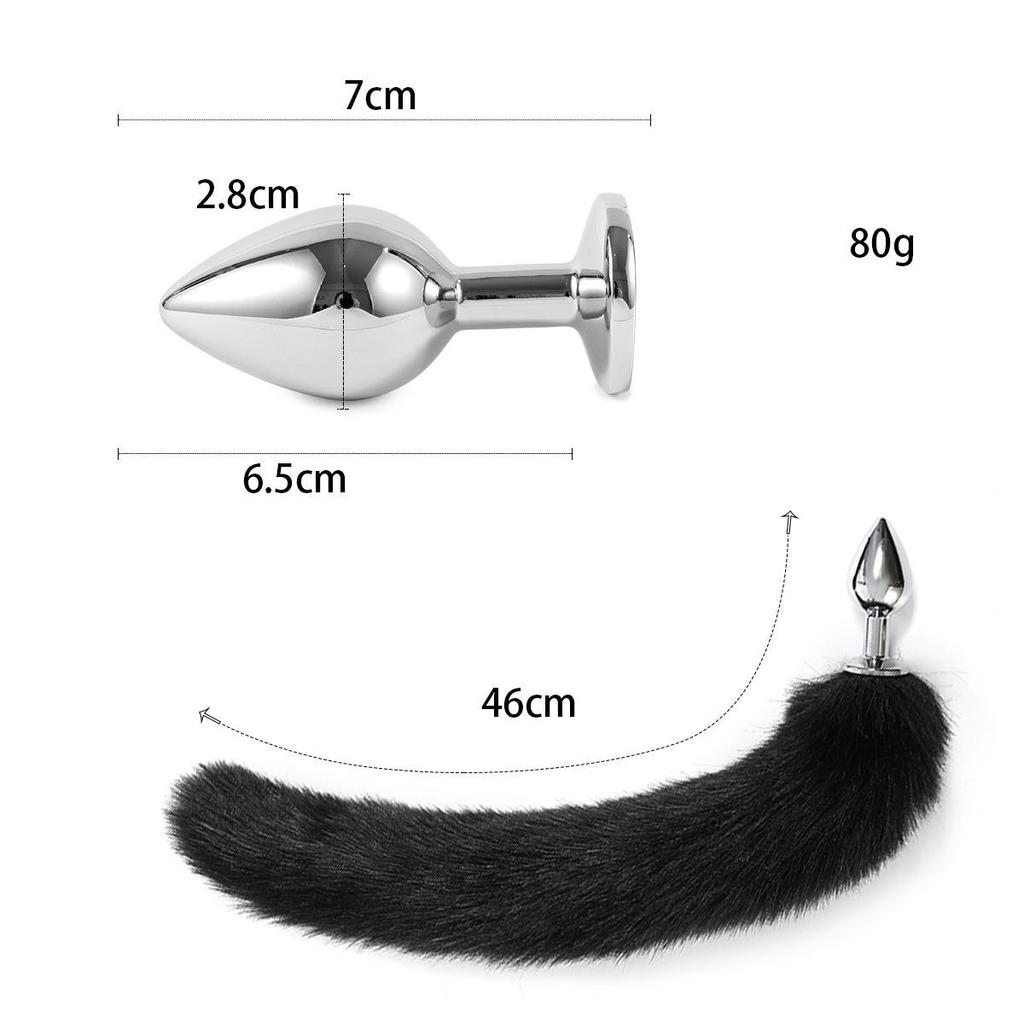 VaHppy SM BDSM Sex Toy Sets Role-playing Fox 5pcs/lot Plush Anal Plug Tail Bell Collar Mouth Plugs White/Black/Pink Couple Games