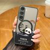 Magnetic For Magsafe Cartoon Panda Case For Samsung Galaxy S24 S25 Edge S23 S26 Ultra S21 FE A15 A35 A55 A56 A54 5G Capa Fundas