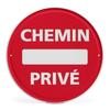 Round Metal Sign No Trespassing Aluminum Sign Private Road Warning Video Surveillance Wall Poster Plate Rigid Safety Sign for Ya