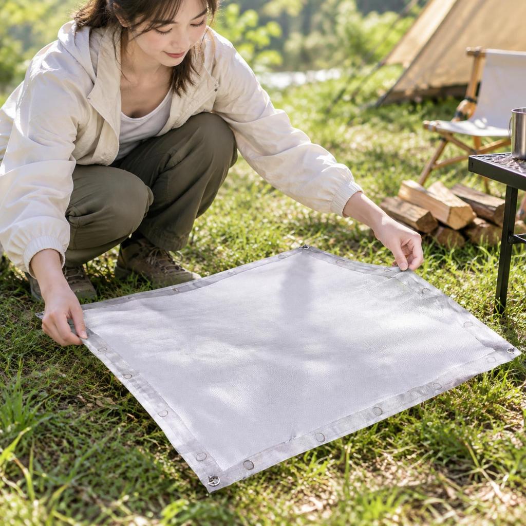 Stainless Steel Camping Grill Mesh Heat Resistant Square with Corner