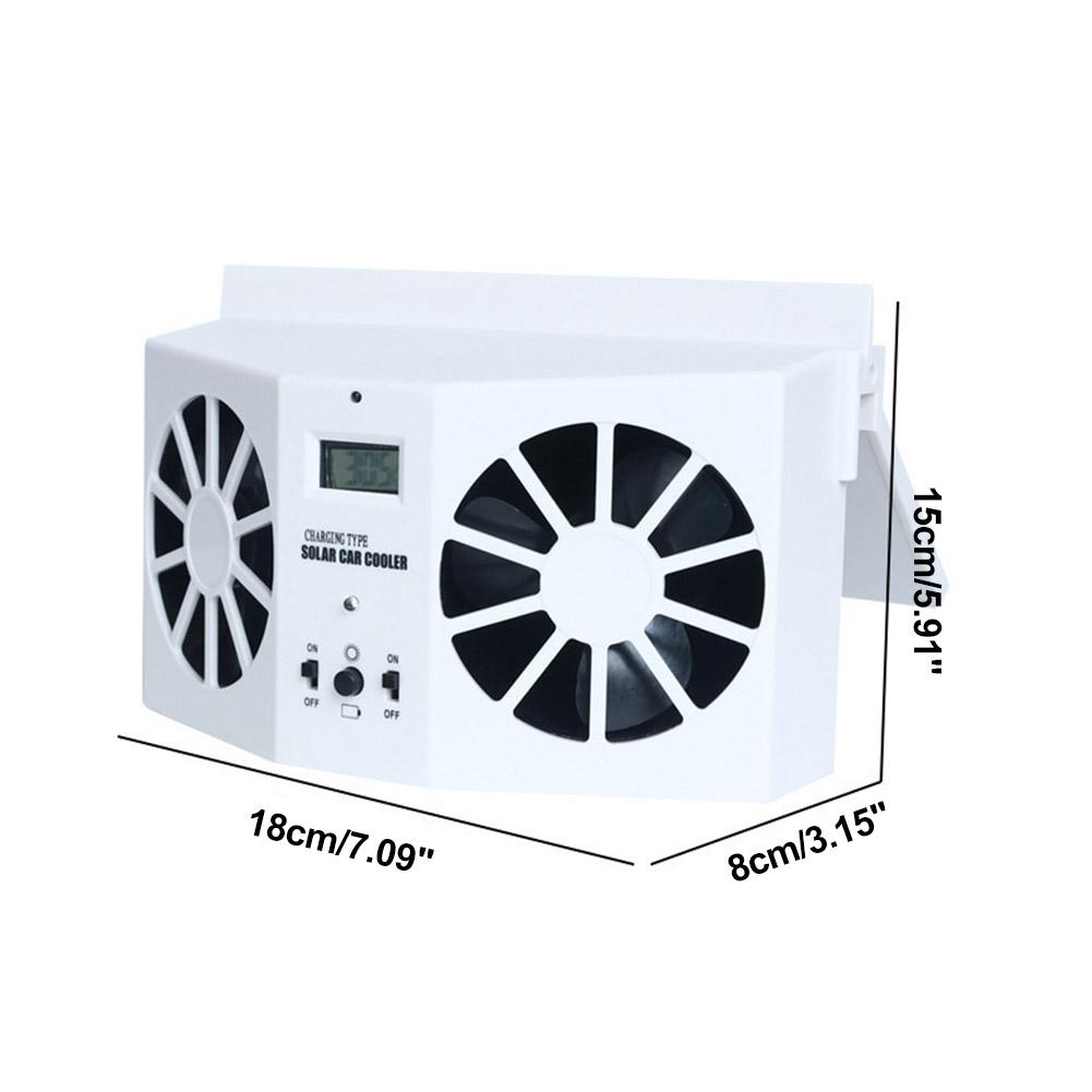 Solar Car Auto Exhaust Fan Car Window Exhaust Fan Cooler Portable Ventilator Cooler with Display Ventilation System
