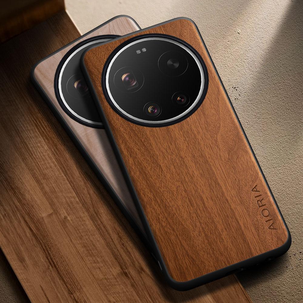 Case for Xiaomi 17 Ultra Capa Funda New Modern Stylish Wooden Pattern Pu Leather Cover for Xiaomi 17 Case Coque