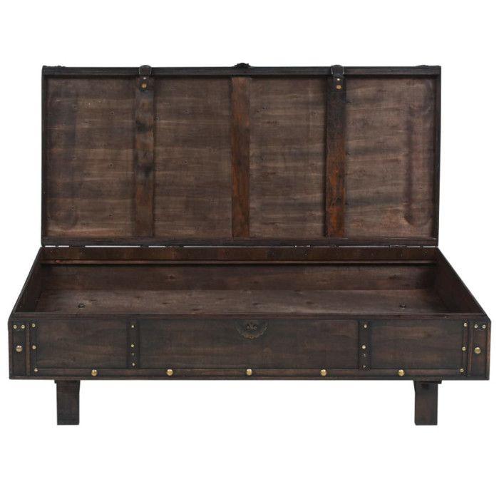 VidaXL Coffee Table Solid Wood Vintage Style 120 X 55 X 35 Cm 245802
