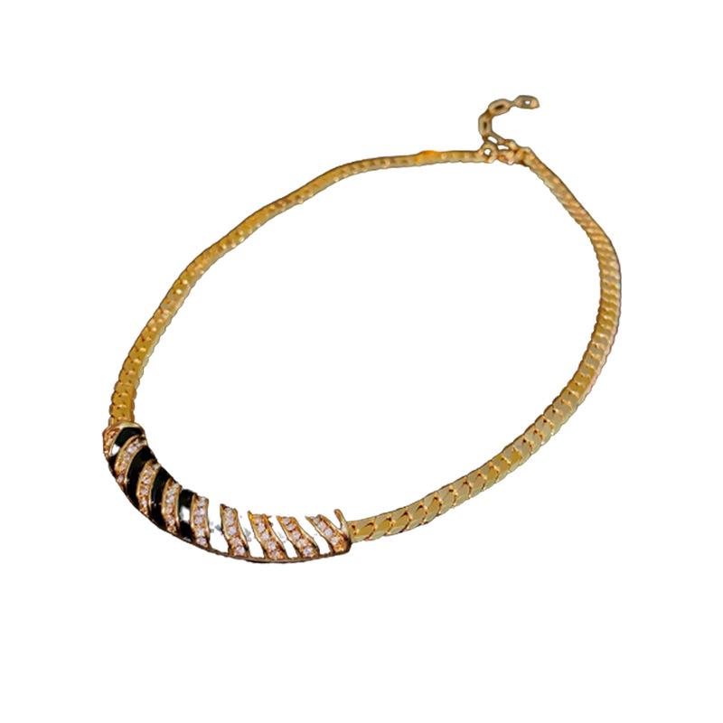 Средневековое дугообразное роскошное ожерелье на ключицы с капающим маслом золотой