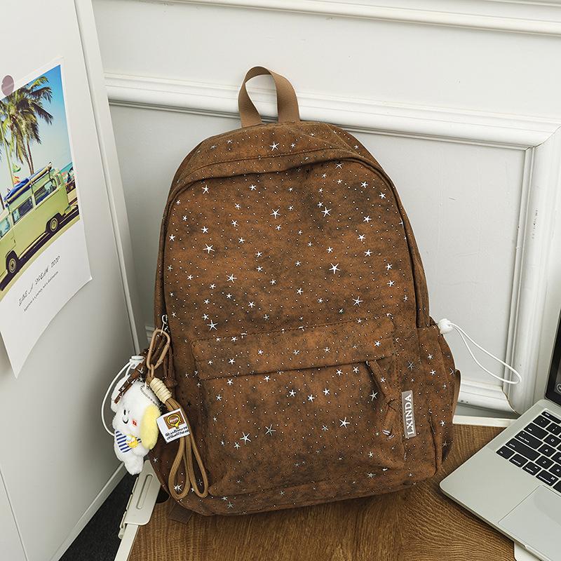 Schoolbag new schoolbag girls college students Korean version ins large capacity star backpack junior high school backpack