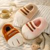Cute cat claw cotton shoes winter velvet thickened cute couple wear home indoor cotton slippers