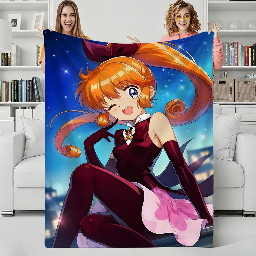 Anime S-Saint Tail Throw Flannel Blanket Perfect for Sofa Office Bed Travel Sleep Read Relax Camping four season use