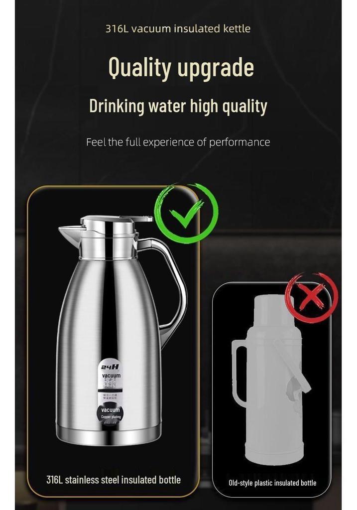 Stainless Steel Double-Layer Insulated Anti-Scald Kettle for Home & Commercial Use