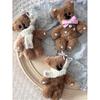 Y2k Scarf Plush Bear Hair Clip Soft Cute Show Small Face Bangs Hair Clip Hair Accessories Scarf Bear Barrette for Girl