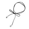 Bowknot Charm Necklace Soft Comfortable Leather Cord Choker Adjustable Length Neckchain Jewelry Stylish Party Ornament