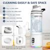 700ML Electric Juicer Small Travel Portable Juice Blender Large Capacity USB Rechargeable Mini Juice Cup