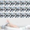 Elegant 3d Mosaic Self-adhesive Oil-proof Wall Sticker Set For Home Kitchen Decor