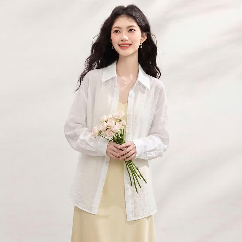 

Sllsky Women s Premium Relaxed Fit Lyocell Tencel Long-Sleeve Shirt XL