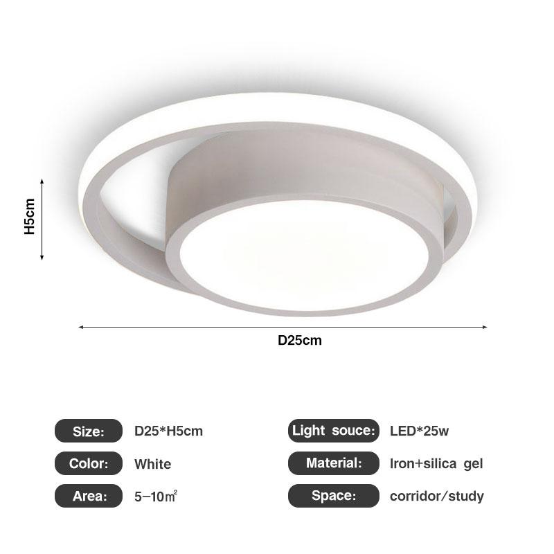 Nordic Black White LED Ceiling Lights Chandelier Lamps for Corridor Balcony Interior LED Ceiling Lamp Decor for Home AC85-265V