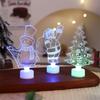 Illuminated LED Acrylic Christmas Decoration Tabletop Ornament Christmas Decorative Nightlight For Home Office Bedroom