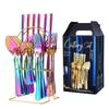 Western 24-Piece Stainless Steel Cutlery Set with Knife Holder Gift Box