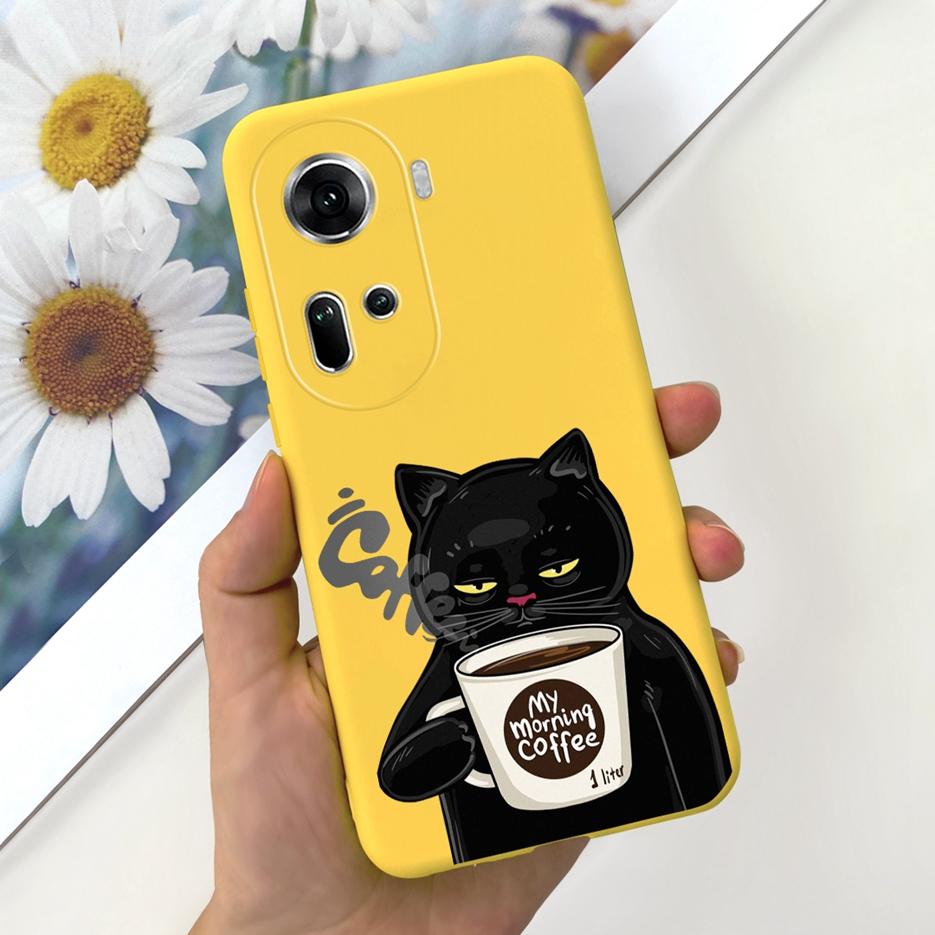 For Oppo Reno 11 5G Case CPH2599 Cute Fashion Painted Cover Soft Silicone Phone Case For Oppo Reno11 Pro Reno 11F Reno11 F Shell