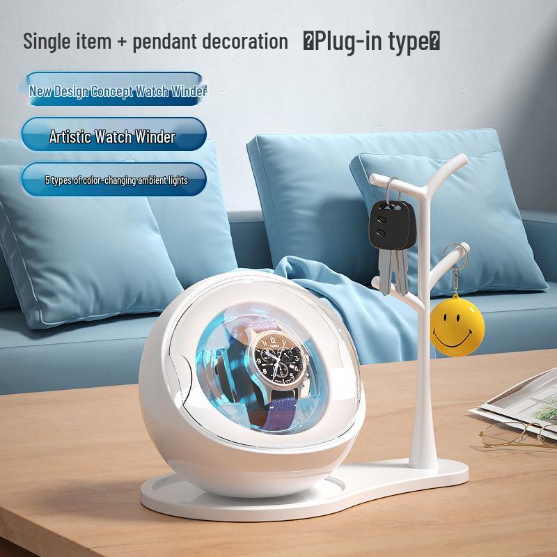 Automatický mechanický natahovač hodinek s otáčením a úložným prostorem