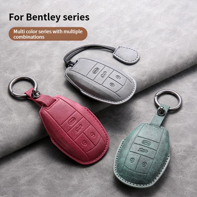 Smart Key Protective Cover for Bentley Flying Spur Continental GT Bentayga Mulsanne PU Car Remote Keychain Accessories gzhw7