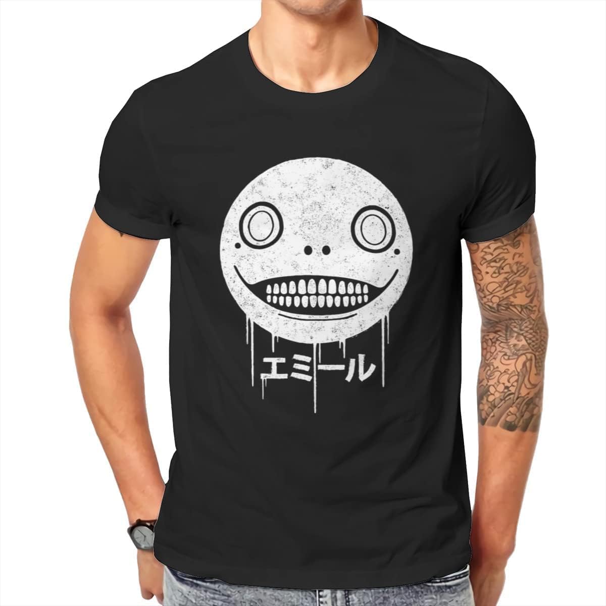 Emil Unique Tshirt Nier Replicant Yonah Kaine Game Leisure T Shirt est Stuff for Men Black S чёрный