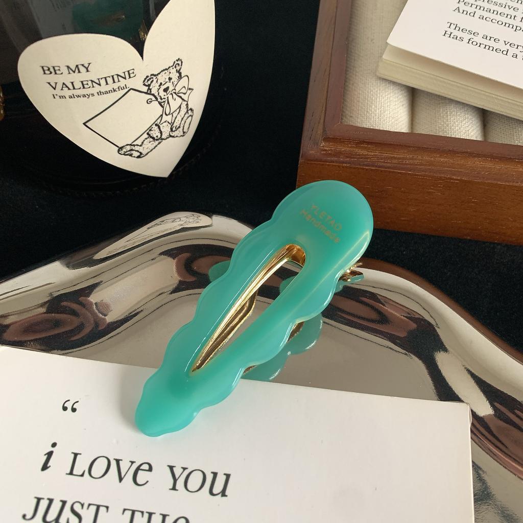 Fashion Women Acetate Hair Clips Elegance Colorful Marbling Duckbill Clip Girls Hair Barrettes Hair Accessories New Hair Clip