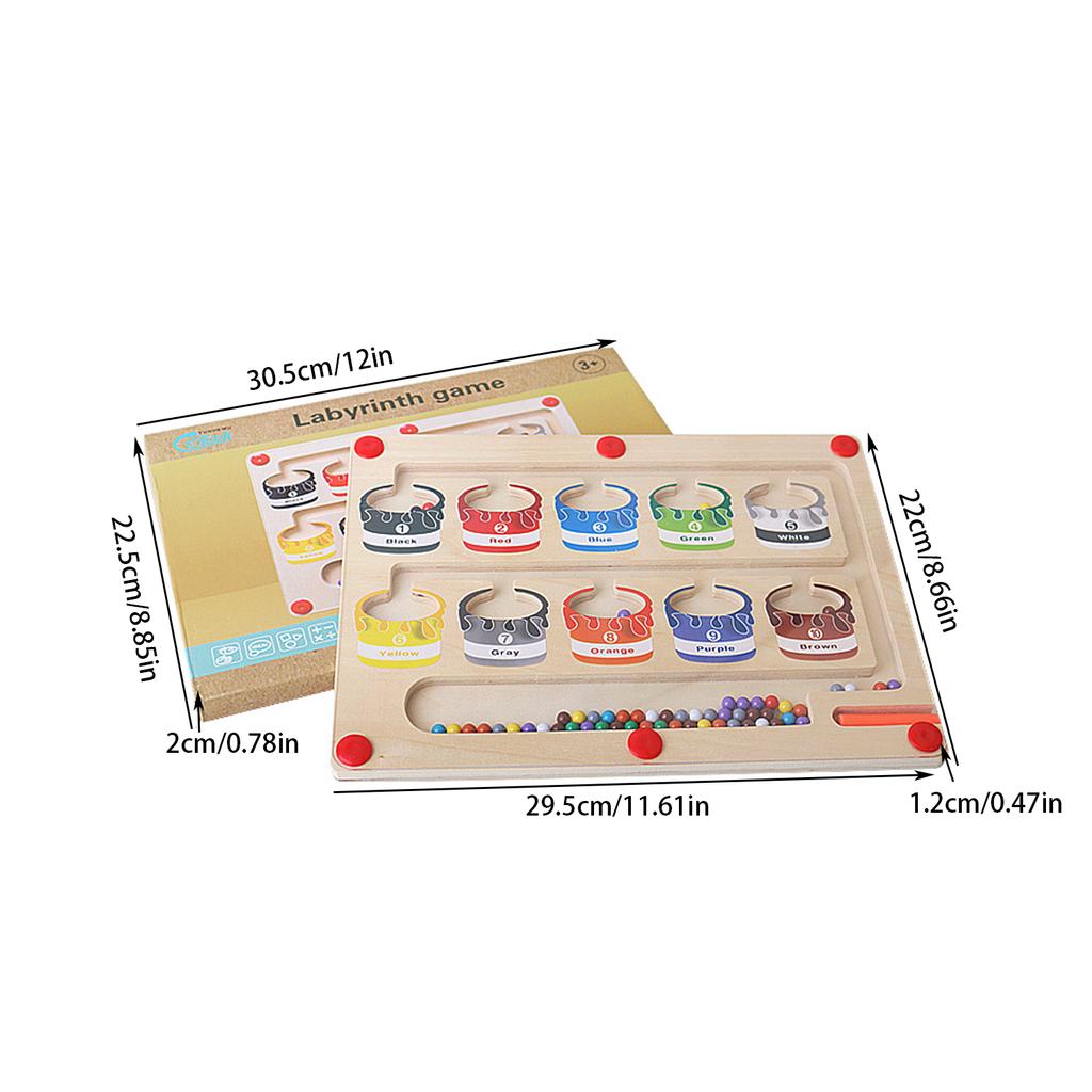 Magnetyczna Tablica do Klasyfikacji Kolorów i Liczenia Chodzący Drewniany Labirynt z Piórem Oświecenie Matematyczne Puzzle Poznawcze Zabawka