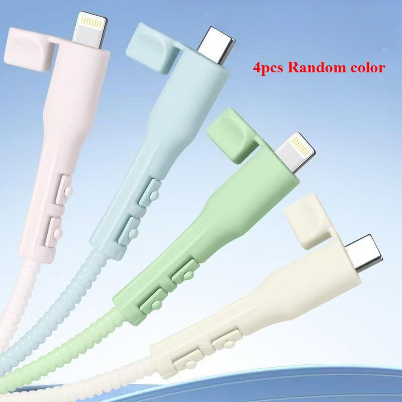 

Силиконовый протектор для кабеля от излома, универсальный, совместимый с USB-C, для зарядки ноутбука, планшета, телефона, для дома и путешествий